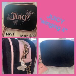 Juicy Couture Black and Pink Crossbody Bag